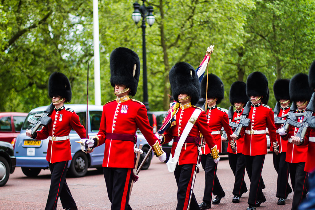 Bearskins are symbol of UK