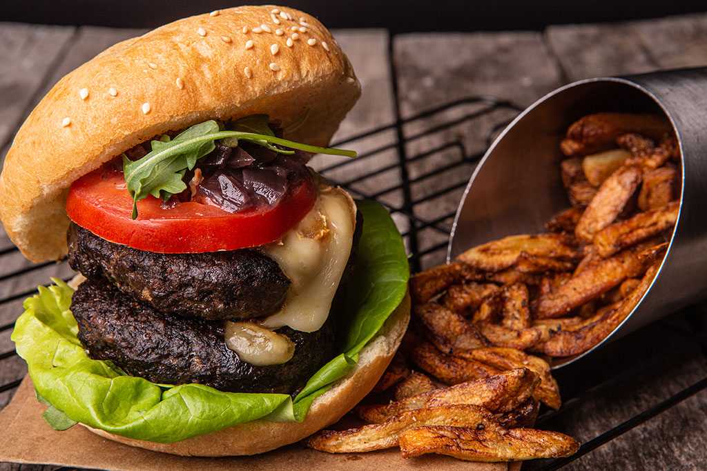 seal burger and fries